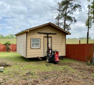Preparing to move a shed