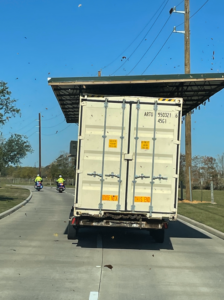 Moving a storage unit down the road